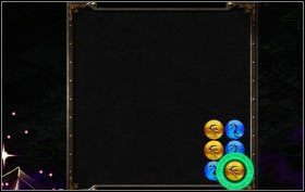 To już prawie koniec: zaznaczony czerwony kamień skieruj w prawo, a następnie jednym ruchem zlikwiduj pozostające żółte i niebieskie kamienie - The Catacombs - zadania poboczne (2) | Opis przejścia | Puzzle Quest 2 - Puzzle Quest 2 - poradnik do gry