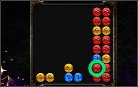 Wskazany niebieski kamień skieruj w prawo, a zaznaczony czerwony do góry - The Catacombs - zadania poboczne (2) | Opis przejścia | Puzzle Quest 2 - Puzzle Quest 2 - poradnik do gry