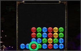 Przesuń zaznaczony żółty kamień w lewo, a następnie wskazany czerwony do góry - Dark Dwarven Laboratory - zadania poboczne (1) | Opis przejścia | Puzzle Quest 2 - Puzzle Quest 2 - poradnik do gry