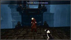 Żeby otworzyć wrota, strzelamy w nienaładowaną Ognista Kulą (przytrzymujemy B) [1] - Nowy Bohater (2) | Opis przejścia w Fable III - Fable III - poradnik do gry