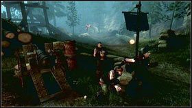 Jak tylko podejdziemy do bramy [1], zostanie ona otwarta przez strażnika, a my będziemy mogli wejść do środka - Przywódcy i zwolennicy | Opis przejścia Fable III - Fable III - poradnik do gry