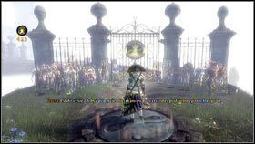 Po zabiciu ostatniego wilkołaka, oglądamy cut-scenke [1], podpisujemy kolejną obietnicę i teleportujemy się na Drogę do Władzy [2] - Ruch oporu z Bowerstone | Opis przejścia Fable III - Fable III - poradnik do gry