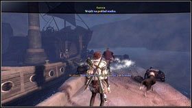 Gdy krótka cut-scenka dobiegnie końca [1], rozmawiamy z Walterem , a następnie wchodzimy na okręt [2] - Aurora | Opis przejścia Fable III - Fable III - poradnik do gry