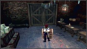 Po wysłuchaniu przemowy barona [1], otwieramy skrzynię przed nami [2] - Rynek Bowerstone | Zadania poboczne w Fable III - Fable III - poradnik do gry