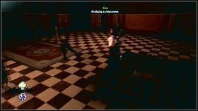 Na końcu korytarza używamy dźwigni [1] i czekamy, aż czarodzieje wymyślą co się stanie - Rynek Bowerstone | Zadania poboczne w Fable III - Fable III - poradnik do gry