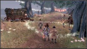 Podczas podróży zostaniemy kilkukrotnie zaatakowani przez oddział bandytów, ale nie są to trudne walki [1] - Rynek Bowerstone | Zadania poboczne w Fable III - Fable III - poradnik do gry