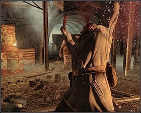 Opis przejścia misji: Po odzyskaniu kontroli nad głównym bohaterem podejdź do wartownika #1 i wciśnij klawisz V w celu zdzielenia go kamieniem #2 - Workuta (1) | Opis przejścia gry | Call of Duty Black Ops - Call of Duty: Black Ops - poradnik do gry