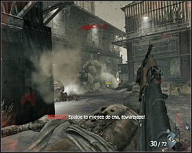 Prędzej czy później wyczerpiesz całą amunicję do miniguna, tak więc nie zapomnij odpowiednio szybko podnieść z ziemi jakiś karabin - Workuta (3) | Opis przejścia gry | Call of Duty Black Ops - Call of Duty: Black Ops - poradnik do gry