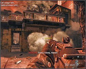 Po znalezieniu się wewnątrz budynku spójrz na sufit #1 i w oznaczonym przez grę miejscu podłóż C4 (musisz przytrzymać klawisz F) - Zdrajca (2) | Opis przejścia gry | Call of Duty Black Ops - Call of Duty: Black Ops - poradnik do gry