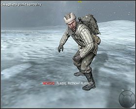 Po znalezieniu się na górze obróć się w prawo i szybko podbiegnij w oznaczone przez grę miejsce #1 - Projekt Nova (3) | Opis przejścia gry | Call of Duty Black Ops - Call of Duty: Black Ops - poradnik do gry