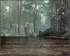 Pozostań jeszcze w tym miejscu i ostrzelaj grupkę wrogów, którzy pojawią się w oddali na klifie #1 - Victor Charlie (1) | Opis przejścia gry | Call of Duty Black Ops - Call of Duty: Black Ops - poradnik do gry