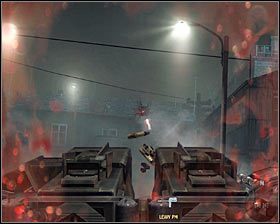 W początkowej części przejazdu zajmij się zniszczeniem zaparkowanych na drodze pojazdów #1 - Odrodzenie (2) | Opis przejścia gry | Call of Duty Black Ops - Call of Duty: Black Ops - poradnik do gry