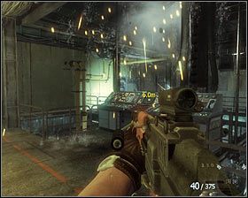 Sprawdź też obszar po lewej stronie, bo może Cię tam próbować zaskoczyć jeszcze jeden żołnierz #1 - Odkupienie (2) | Opis przejścia gry | Call of Duty Black Ops - Call of Duty: Black Ops - poradnik do gry