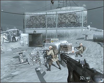 Po dotarciu do pierwszego budynku, w którym ma ukrywać się Steiner, skieruj się do środka i po zlikwidowaniu wszystkich wrogów udaj się na piętro - Projekt Nova | Dane wywiadu | Call of Duty Black Ops - Call of Duty: Black Ops - poradnik do gry