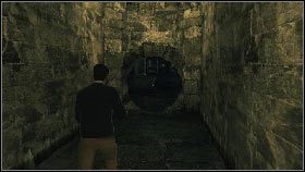 Potem wejdź do kamiennego korytarza [1] , a na jego końcu przejdź przez okrągły otwór [2] - Istanbul - The key to crack the code (2) | Opis przejścia gry 007 Blood Stone - 007: Blood Stone - poradnik do gry