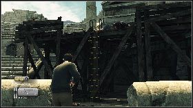 Po znalezieniu się na górze szybko ukryj się za którymś z kamiennych bloków i ostrzelaj wybiegających na ciebie wrogów - Istanbul - Who are you working for? | Opis przejścia gry 007 Blood Stone - 007: Blood Stone - poradnik do gry