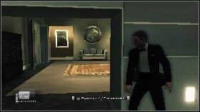 Wejdź do pomieszczenia z obrazem [1] , skręć w prawo i skieruj się do pokoju [2] - Monaco - Your basic Russian Oligarch... (2) | Opis przejścia gry 007 Blood Stone - 007: Blood Stone - poradnik do gry