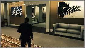 Wdrap się po balustradzie [1] na górę, wejdź do środka i skieruj się do gabinetu znajdującego się z prawej strony [2] - Monaco - Your basic Russian Oligarch... (2) | Opis przejścia gry 007 Blood Stone - 007: Blood Stone - poradnik do gry