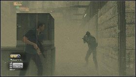 Ukryj się za osłoną w zaułku z prawej i eliminuj nadbiegających przeciwników [1] - Bangkok - One more step and youre dead | Opis przejścia gry 007 Blood Stone - 007: Blood Stone - poradnik do gry