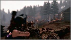 Żeby zniszczyć beczkę [1], strzel do niej z broni palnej, a jej wybuch zabije stojących niedaleko wrogów [2] - Walka | Osiągnięcia w Fable III - kategorie - Fable III - poradnik do gry