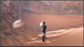 Z Miasta Aurora udaj się pod wielki kamienny łuk zaznaczony na mapie lokacji [1], a będąc za nim skręć w lewo - Srebrne klucze (4) | Znajdźki w Fable III - Fable III - poradnik do gry