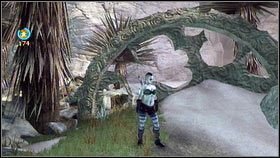 Po jej zabraniu wróć na schody, a następnie przejdź na drugą stronę kamiennego mostu [1] - Kwiaty z Aurory (1) | Znajdźki w Fable III - Fable III - poradnik do gry