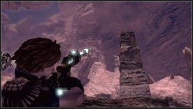 Kolejny uciekinier stoi na kamiennym słupie, kilka schodków wyżej [1] [2] - Gnomy (4) | Znajdźki w Fable III - Fable III - poradnik do gry