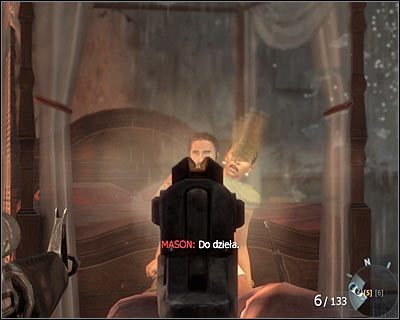 Po tym jak otworzą się drzwi zaczekaj aż główny bohater namierzy twarz Castro i oddaj strzał - Fabuła - Dodatkowe (1) | Fabuła | Call of Duty Black Ops - Call of Duty: Black Ops - poradnik do gry