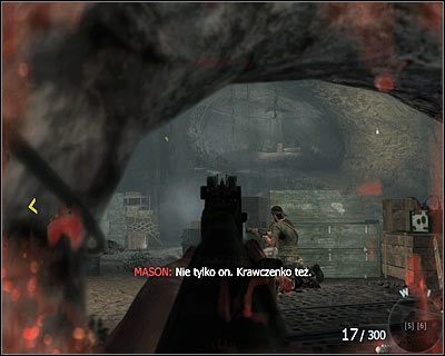 W początkowej części misji dotrzesz do większej jaskini, w której przeciwnicy będą pojawiali się zarówno na górze, jak i na dole - Dane wywiadu - Zemsta | Dane wywiadu | Call of Duty Black Ops - Call of Duty: Black Ops - poradnik do gry