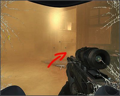 Grając już jako Hudson dotrzesz do budynku, w którym na piętrze dojdzie do większej eksplozji (ma to miejsce jeszcze w trakcie korzystania z kombinezonów) - Dane wywiadu - Odrodzenie | Dane wywiadu | Call of Duty Black Ops - Call of Duty: Black Ops - poradnik do gry