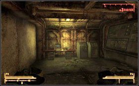Przejdź do pomieszczenia użytkowego, gdzie odpalisz terminal przy pomocy uzyskanego hasła (M18A:5) #1 - aktywuj system pomp - Fallout New Vegas: Blues ciężkiego losu - Fallout: New Vegas - poradnik do gry