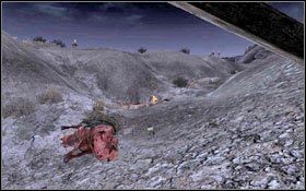 Cass zapyta czy nie moglibyście nieco zboczyć z trasy i udać się w miejsce, gdzie została zaatakowana jej karawana - Fallout New Vegas: Liczbowe niepokoje - Fallout: New Vegas - poradnik do gry