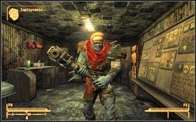 Rozwiązanie siłowe - wejdź do budynku antenowego (M44:4) i wyjdź drugimi drzwiami z tyłu, tuż pod schodami prowadzącymi na górę znajdziesz klucz do pokoju Tabithy #1 - Szaleństwo, szaleństwo | Zadania poboczne | Solucja Fallout New Vegas - Fallout: New Vegas - poradnik do gry