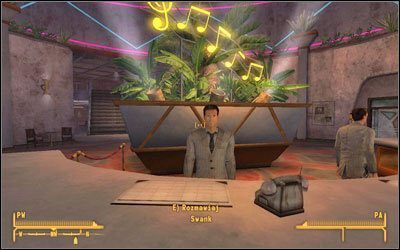 Porozmawiaj ze Swankiem (M7A:4) w recepcji - Fallout New Vegas: Dzyń dzyń! - Fallout: New Vegas - poradnik do gry