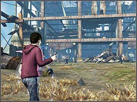 Tam czeka Cię sporo starć z dużą liczbą przeciwników - Misja 9- Zemsta goblina (2) | Opis przejścia Harry Potter i Insygnia Śmierci - Harry Potter i Insygnia Śmierci - część 1 - poradnik do gry