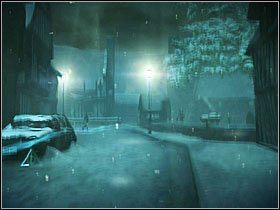 Podążając tak na dół, wreszcie dotrzemy w okolice cmentarza, znajdującego się po prawej stronie - Misja 13- Dolina Godryka | Opis przejścia Harry Potter i Insygnia Śmierci - Harry Potter i Insygnia Śmierci - część 1 - poradnik do gry