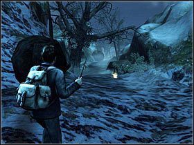 Nieco dalej dotrzesz na wąską ścieżkę - podążaj nią i przygotuj się do walki z magami - Konfrontacja (14)- Obóz szmalcowaników | Opis przejścia - Harry Potter i Insygnia Śmierci - część 1 - poradnik do gry