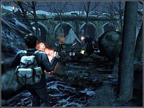 Podążając ścieżką dalej będziesz natrafiać na kolejnych magów - Konfrontacja (14)- Obóz szmalcowaników | Opis przejścia - Harry Potter i Insygnia Śmierci - część 1 - poradnik do gry