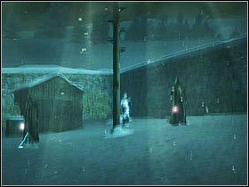 Uwolnienie ostatniego mugola (na samej górze wniesienia, po lewej stronie) z rąk strażników (tych nie musisz zabijać; możesz podkraść się do więźnia będąc niezauważonym) kończy etap - Konfrontacja (16)- Ulice doliny Godryka | Opis przejścia - Harry Potter i Insygnia Śmierci - część 1 - poradnik do gry