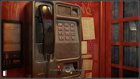 Wejdź do budki telefonicznej, podnieś słuchawkę i na numeryczno-alfabetycznej klawiaturze telefonu wystukaj imię Judasza, którego miano jest rozwiązaniem zadania (J-5, U-8, D-3, A-2, S-7, Z-9), czyli 583279 - Rozdział drugi (3) | Opis przejścia Gray Matter - Gray Matter - poradnik do gry