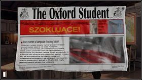 Po rozmowie z Davidem przejdź do kuchni, gdzie po kilku zamienionych z gospodynią zdaniach zabierz leżącą na stole gazetę - Rozdział czwarty (1) | Opis przejścia Gray Matter - Gray Matter - poradnik do gry