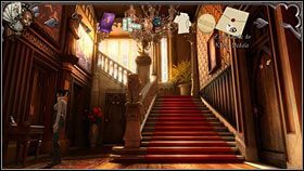 Wróć do domu, gdzie w holu na stoliku przy telefonie leży zaproszenie do klubu Dedala - Rozdział szósty (3) | Opis przejścia Gray Matter - Gray Matter - poradnik do gry