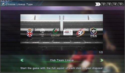 Pierwsze okno, które się pojawi to Choose Lineup Type - czyli wybór typu składu - Jakie ustawienia wybrać w Pro Evolution Soccer 2011? | Master League - Pro Evolution Soccer 2011 - poradnik do gry