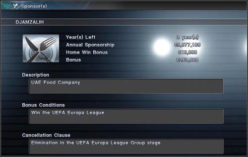 Year(s) Left - pokazuje ile lat zostało do końca kontraktu ze sponsorem - Jak zarabiać w Pro Evolution Soccer 2011? | Master League - Pro Evolution Soccer 2011 - poradnik do gry