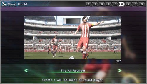 Następnie przydzielasz punkty do wybranych dziedzin - Wybór zawodnika w Pro Evolution Soccer 2011 | Become a Legend - Pro Evolution Soccer 2011 - poradnik do gry