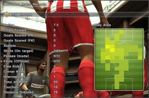 Po każdym meczu otrzymasz ocenę i zebrane statystyki. - Ocena pomeczowa w Pro Evolution Soccer 2011 | Become a Legend - Pro Evolution Soccer 2011 - poradnik do gry
