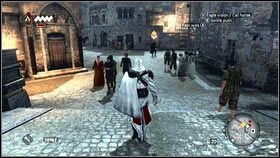 Gdy pasek na głową ofiary zrobi się żółty, wmieszaj się pobliską grupkę przechodniów [1] - Sekwencja 4 - Den of Thieves (4) | Opis przejścia AC Brotherhood - Assassins Creed: Brotherhood - poradnik do gry