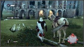 Po rozmowie z Barotlomeo [1], otrzymasz zadanie zdobycia dwudziestu francuskich strojów - Sekwencja 6 - The Baron De Valois (1) | Opis przejścia AC Brotherhood - Assassins Creed: Brotherhood - poradnik do gry