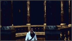 W odkrytej komnacie, wejdź na ścianę naprzeciwko i wdrap na sam szczyt [1], gdzie Desmond spotka się z przyjaciółmi [2] - Sekwencja 9 - The Fall (2) | Opis przejścia AC Brotherhood - Assassins Creed: Brotherhood - poradnik do gry