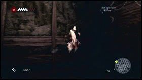 Po wejściu do podziemi, biegnij cały czas prosto, aż dotrzesz do komnaty z drewnianym rusztowaniem - Legowiska Romulusa (3) | Zadania poboczne | Assassins Creed Brotherhood - Assassins Creed: Brotherhood - poradnik do gry